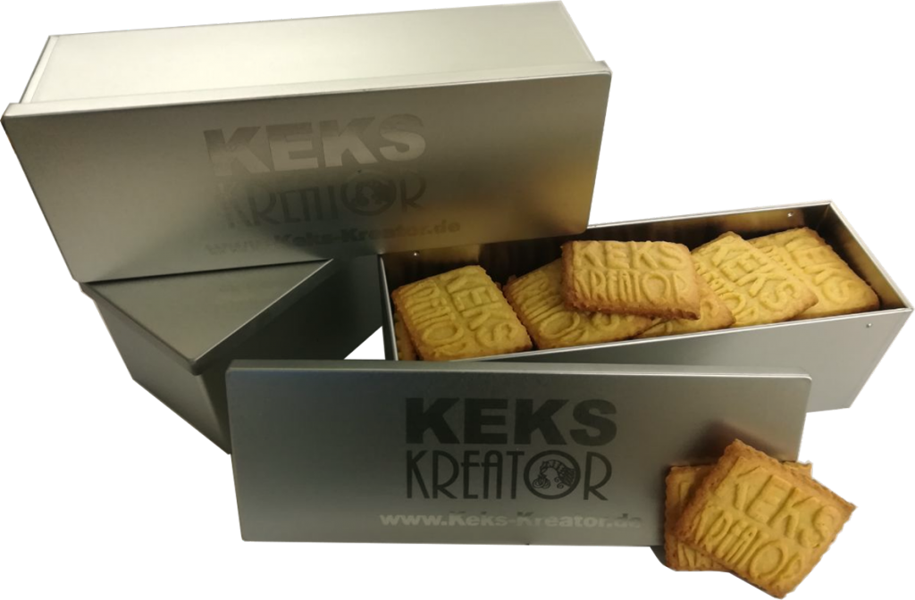 individuelle Kekse mit Logo gestalten, individuelle Dosen mit Logo gestalten