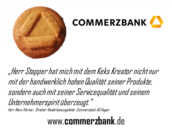 COMMERZBANK Logokekse